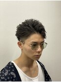 メンズかきあげビジネスヘア 新橋 理容室 床屋 ヒロ銀座