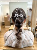 大人ガーリーな玉ねぎヘア・ミディアムヘアアレンジ/新宿
