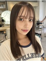 ティア(Tia.)&nbsp;縮毛矯正/髪質改善トリートメント/ミディアムヘア/グレージュ