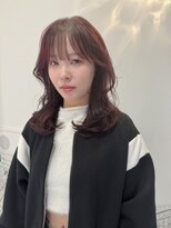 ギグスダブル 栄久屋大通店(gigs double)&nbsp;レイヤーカット/ゆるカール/ピンクブラウン