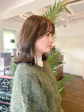 ビビディ バビディ ブー 河原町三条店(Bibbidi.bobbidi.boo) 顔まわりレイヤーボブ　オモダ