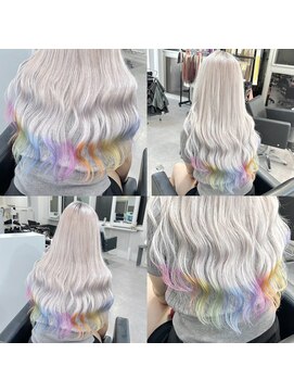 シェイロ(Cielro) ホワイトカラー×裾カラー/こなれミディアンブレラカラー