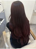 高発色ワインレッドのロングスタイル