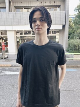 メゾンアクア 表参道(Maison ACQUA) =メンズボブ/フェザーパーマ／MEN’S HAIR/ブルーブラック