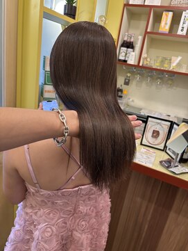 ヒントステーション(HINTSTATION) 〈浅草 半個室〉艶ミディ/ブラウンベージュ