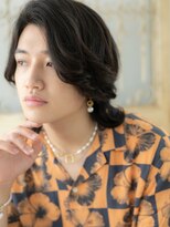 モッズ ヘア 福岡姪浜店(mod's hair)&nbsp;mod's姪浜/黒髪ダークアッシュかき上げワイルドロングウルフh