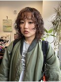 海外風くるくるパーマ