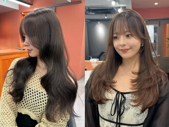 Reb,三条河原町/レイヤーカット/ボブ/ブリーチなし/ダブルカラー【レブ】