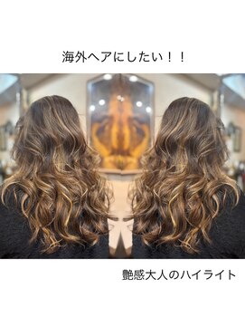 ワンエイティーディグリース 中目黒(180°One Eighty Degrees.) 海外ヘア／ハイライト/ケアブリーチ ／外国人風ヘア