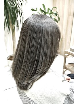 ＃バレイヤージュ＃白髪ぼかし＃ダブルカラー＃ブリーチ＃天神