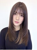 成人式レイヤーボブミディアムヘアアンブレラカラーセミロング