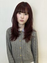 アクシス 栄店(`AXIS)&nbsp;平田/ワンホンレイヤー/ミルクティーブロンド/ダークブルー/栄