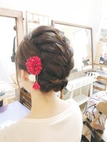 ロカット サロン(Roquat Salon) 編み込み浴衣アレンジ【ヘアアレンジ 立川/立川南/八王子/袴】