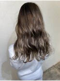 モンブランベージュ、ハイライト、グラデーション、ミックス