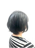 無造作パーマ/小顔/デジタルパーマ/30代40代/ショートボブ
