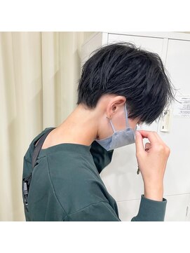 ハピネス 王寺店(Happiness) ハンサムショート マッシュショート ブルーブラック 奈良王寺