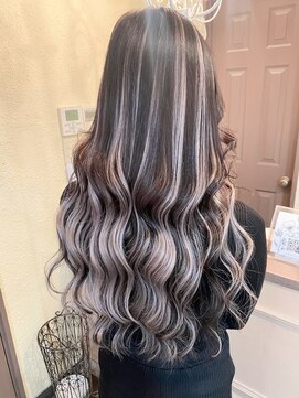 シールエクステ♪シルバーバレイヤージュ