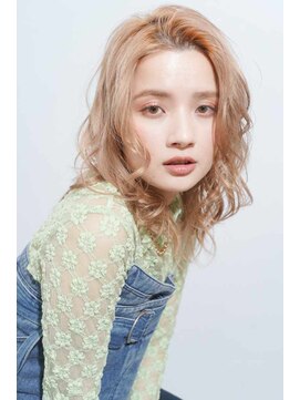 シェル 吉祥寺(shell) くびレイヤーエモージュ前髪モテベージュレイヤーミディ/吉祥寺