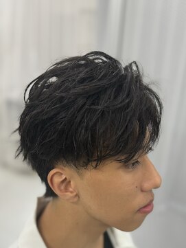 バース 梅田中崎町店(BIRTH) ニュアンスパーマセンターパートフェザーパーマ韓国メンズパーマ