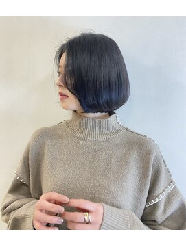 ブランシュ(BLANCHE) 【BLANCHE】ミニボブ+ブルーブラック　藍住町