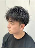 メンズツーブロックショート刈り上げ好印象バーバー眉毛カット