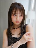【GEEKS渋谷】顔周りレイヤー/伸ばしかけロング/グレージュ/小顔