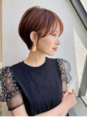 前髪ありショートひし形ショートボブ30代40代