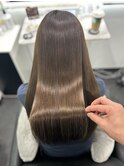 ロングヘアーオリーブベージュ髪質改善 松阪美容室