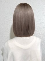 バランス 原宿 表参道(balance)&nbsp;【髪質改善】ペールベージュ×ぱっつんボブ