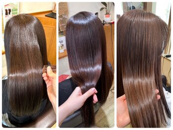 スウィートテラス 読谷村大湾店の写真/自分の髪がもっと好きになる♪補修と保湿を同時に叶えるトリートメントで、毛先までサラサラな指通りに★