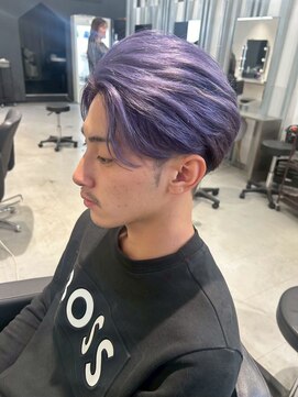 メンズサロン キング 枚方店(Men’s salon K!ng) ハイライトカラーミルクティーベージュレイヤーカット