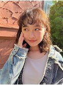 ラフウェーブ×オレンジベージュ