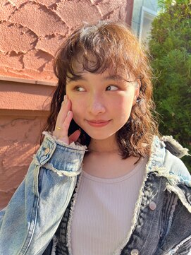 リベルタ 下北沢(liberta) ラフウェーブ×オレンジベージュ