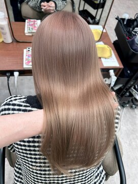 モク 立川(moc) 韓国風レイヤーカットブリーチダブルカラー前髪