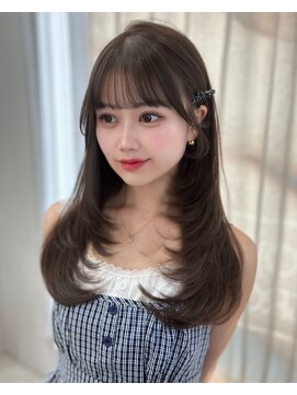 ボタン テンジン(VOTAN tenjin) [votanふうか]グレージュ/顔周り/レイヤーカット/天神韓国ヘア