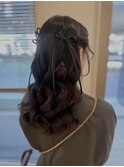 艶感溢れる大人気モテ髪ハーフツインアレンジ