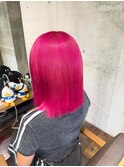 ブリーチ 10代20代 ハイトーン ショッキングピンク ピンクカラー
