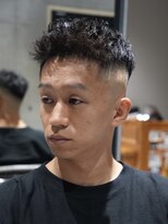 メッツ 原宿(METS)&nbsp;MEN'S/ツイストピンパーマ×アップバング/短髪/フェード