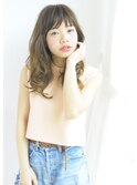 シースルーバングの大人愛されナチュラルウェーブ