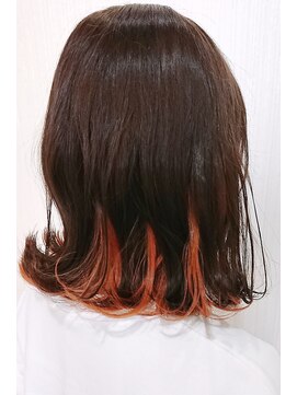 ヴィオラ 秋葉原(Viola) インナーブリーチカラー オレンジ×ベージュブラウン