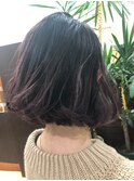 お手入れ簡単☆内巻きゆるふわ前下がりボブ