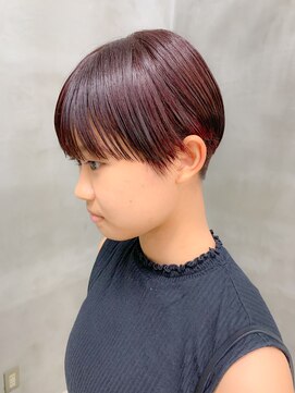 テトヘアー(teto hair) マッシュショート、マニッシュショート、ピンクベージュ