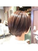 大人かわいいくびれミディラベンダーインナーカラー