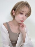 大人かわいいハイトーンボブ