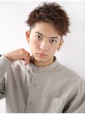ツーブロック×アップバング