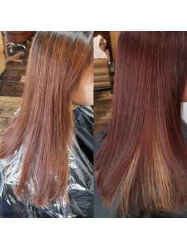 ピンプニー(Pimpny) ☆インナーカラーベージュ＋ベースカラーピンク☆