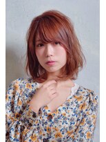 クシュ 所沢西口プロぺ通り(kusyu... )&nbsp;デザインカラー×レイヤーカット×ウェットヘアオリーブベージュ