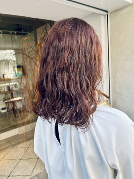 ソア(soa) パーマ×ピンクブラウン