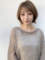 ハローバイシー 仙台(Hello by Sea)&nbsp;くびれ切りっぱなしボブ/ブリーチなしベージュブラウン[仙台]