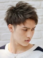 ビジネスヘアスパイキーショートヘアメンズカットメンズパーマ